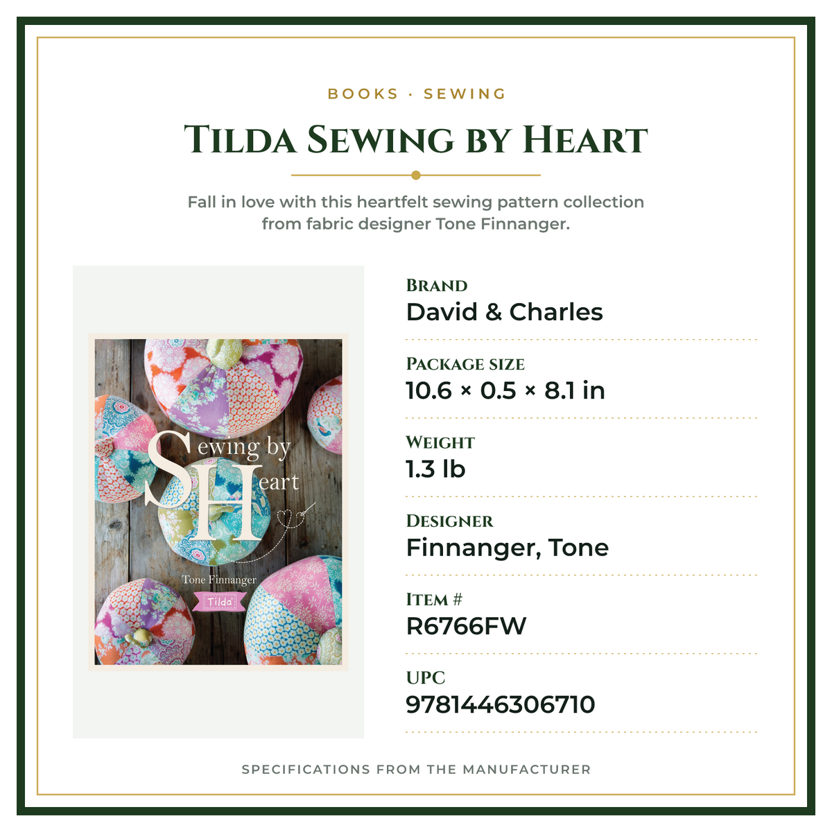 Product Specifications – Tilda Sewing by Heart