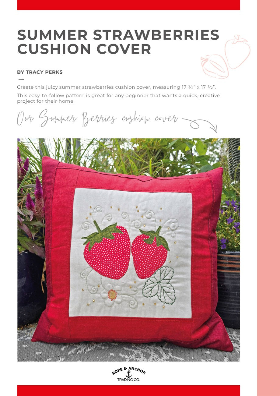 Summer Strawberries Cushion Cover