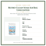 Product Specifications – Retro Clean Soak 1lb Bag Unscented
