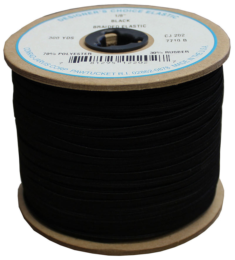 Braid Elastic 1/8in x 300yd Black