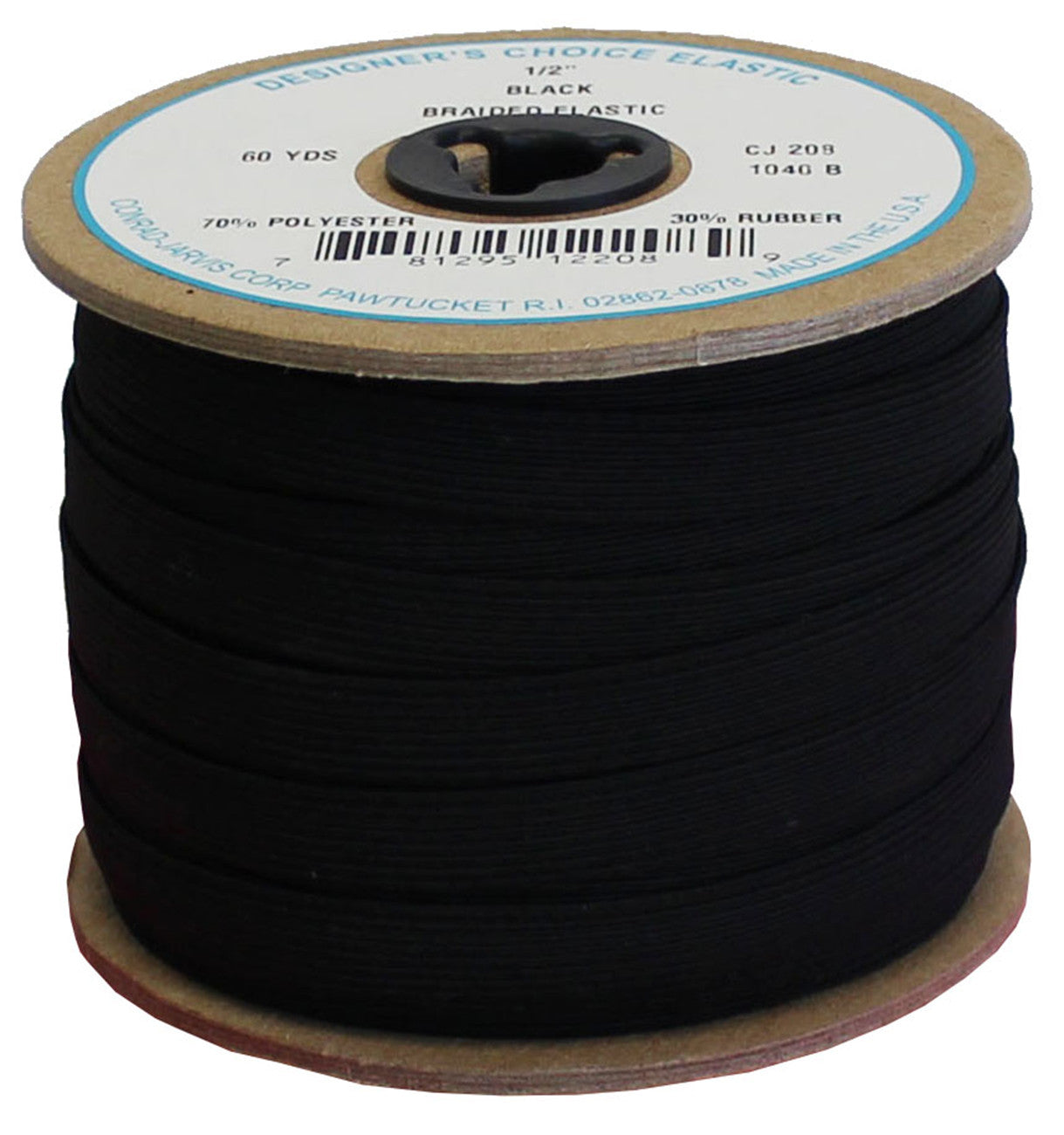 Braid Elastic 1/2in x 60yd Black