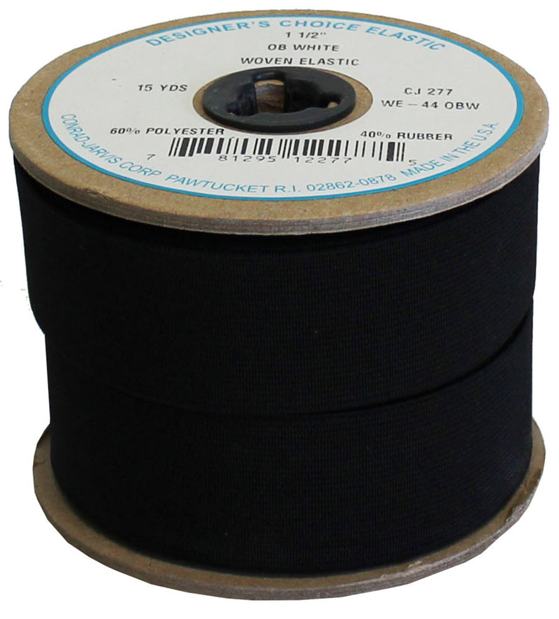 Woven Girdle Elastic 1-1/2in x 15yd White