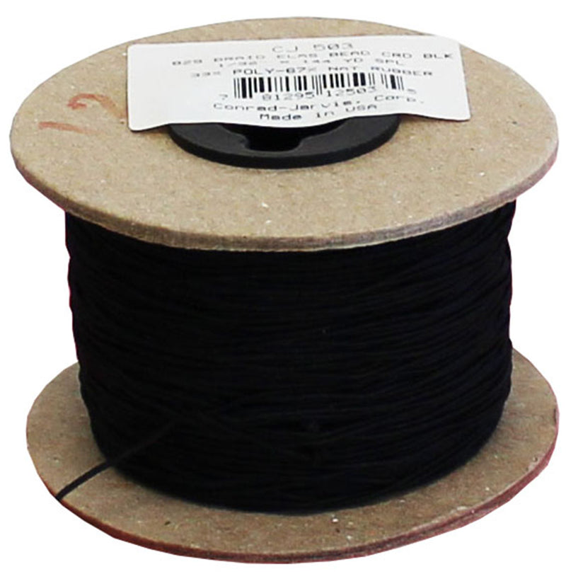 Braided Beading Elastic 1/32in x 144yd Black