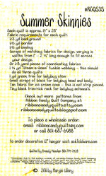 Seasonal Skinnies Summer Skinnies - Fusible Applique