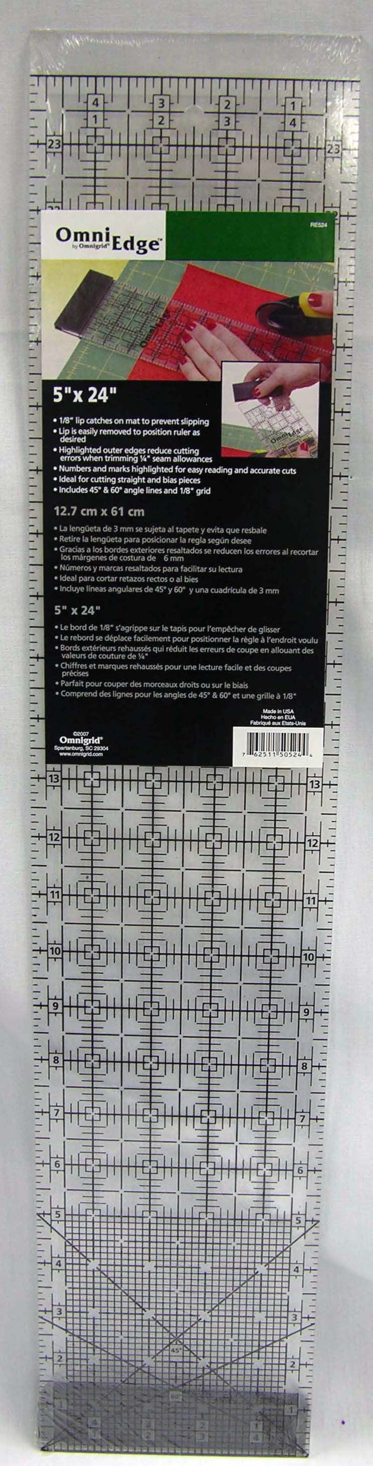 Omnigrid OmniEdge Ruler 5in x 24in