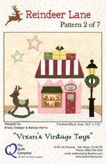 Vixen's Vintage Toys - Reindeer Lane Block of the Month Pattern 2