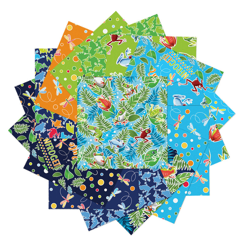 10in Squares Rainforest Glow 42pcs/bundle