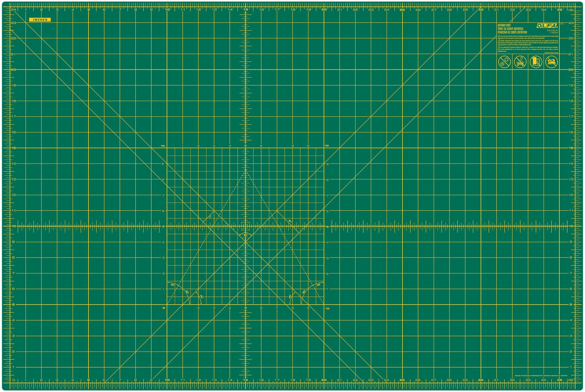 Cutting Mat with Grid 24in x 36in