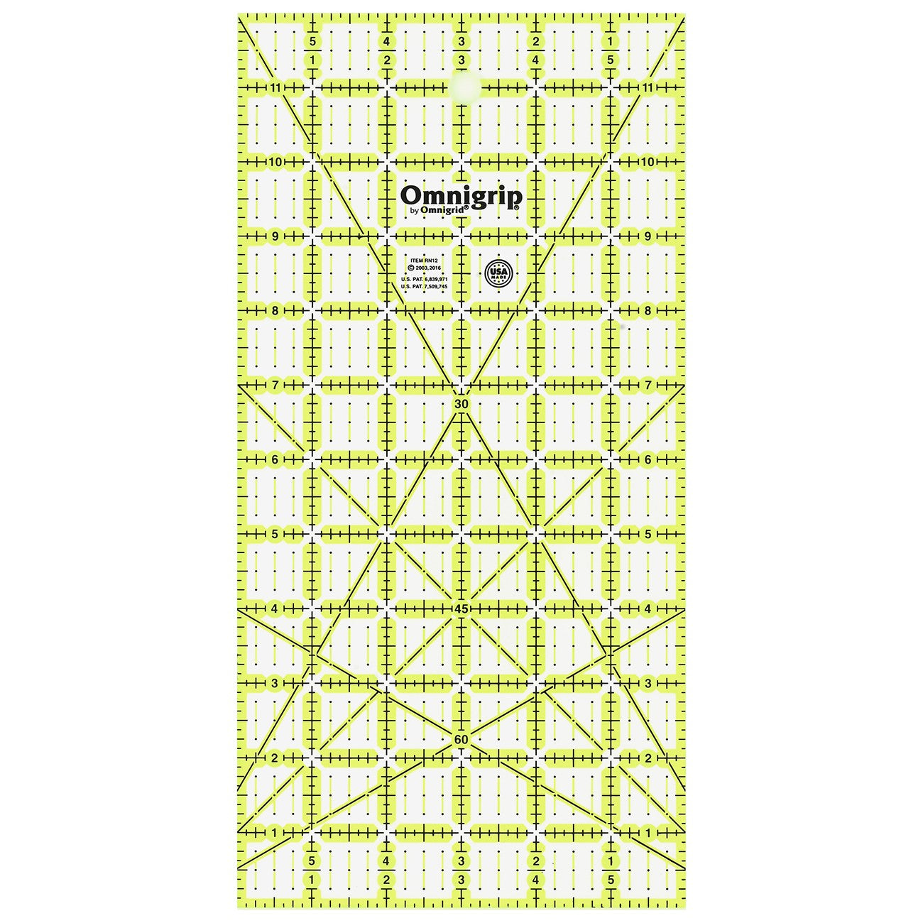 Omnigrid Omnigrip Neon Ruler 6in x 12in