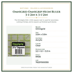 Product Specifications – Omnigrid Omnigrip Neon Ruler 3-1/2in x 3-1/2in