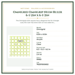 Product Specifications – Omnigrid Omnigrip Neon Ruler 6-1/2in x 6-1/2in