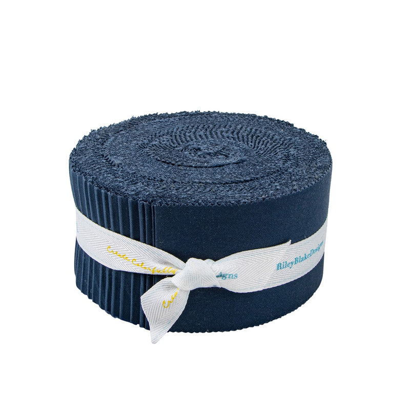 Confetti Cotton Oxford Blue 2-1/2in Strips, 40pcs/bundle