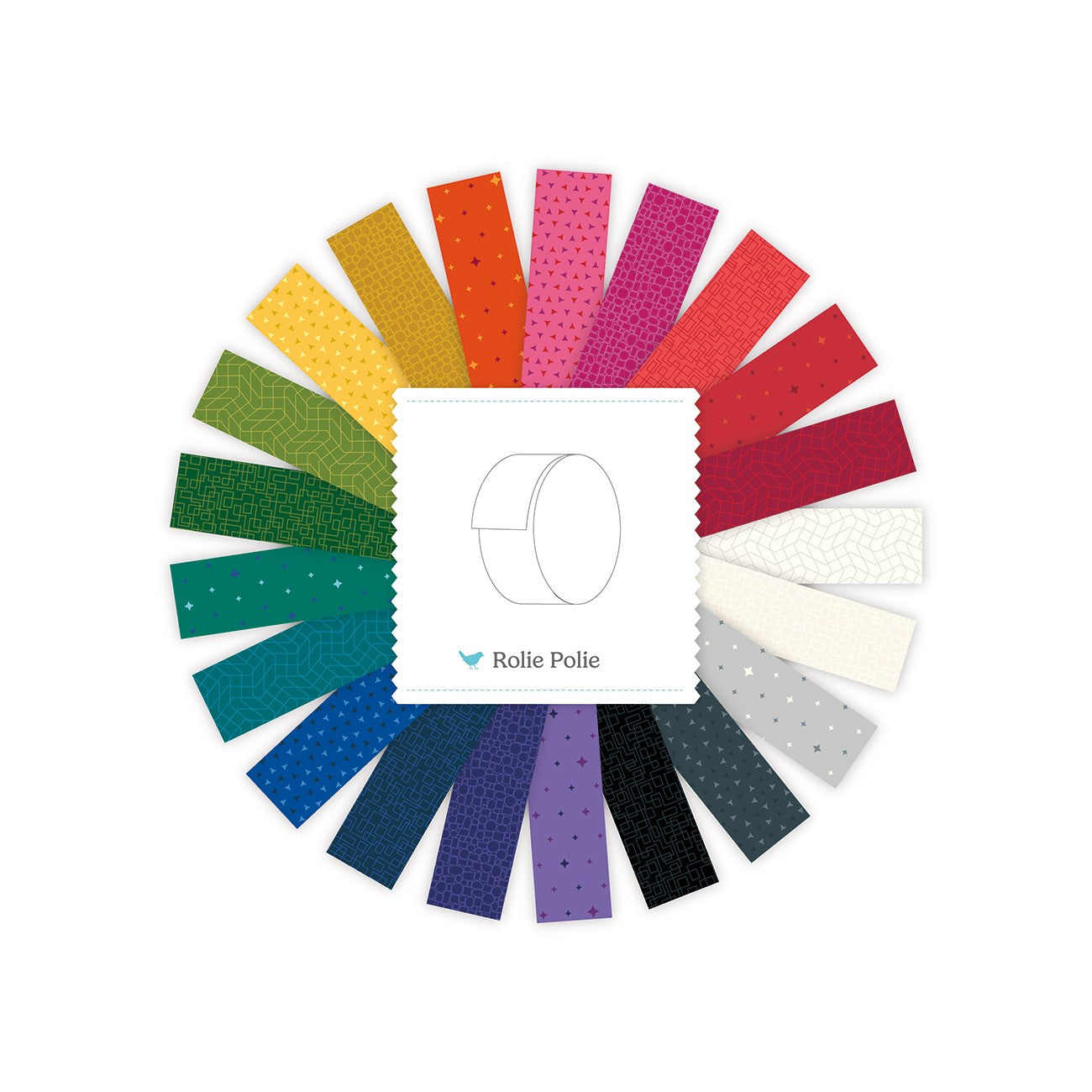 Quilt in Color 2.5in Strips, 40pcs/bundle