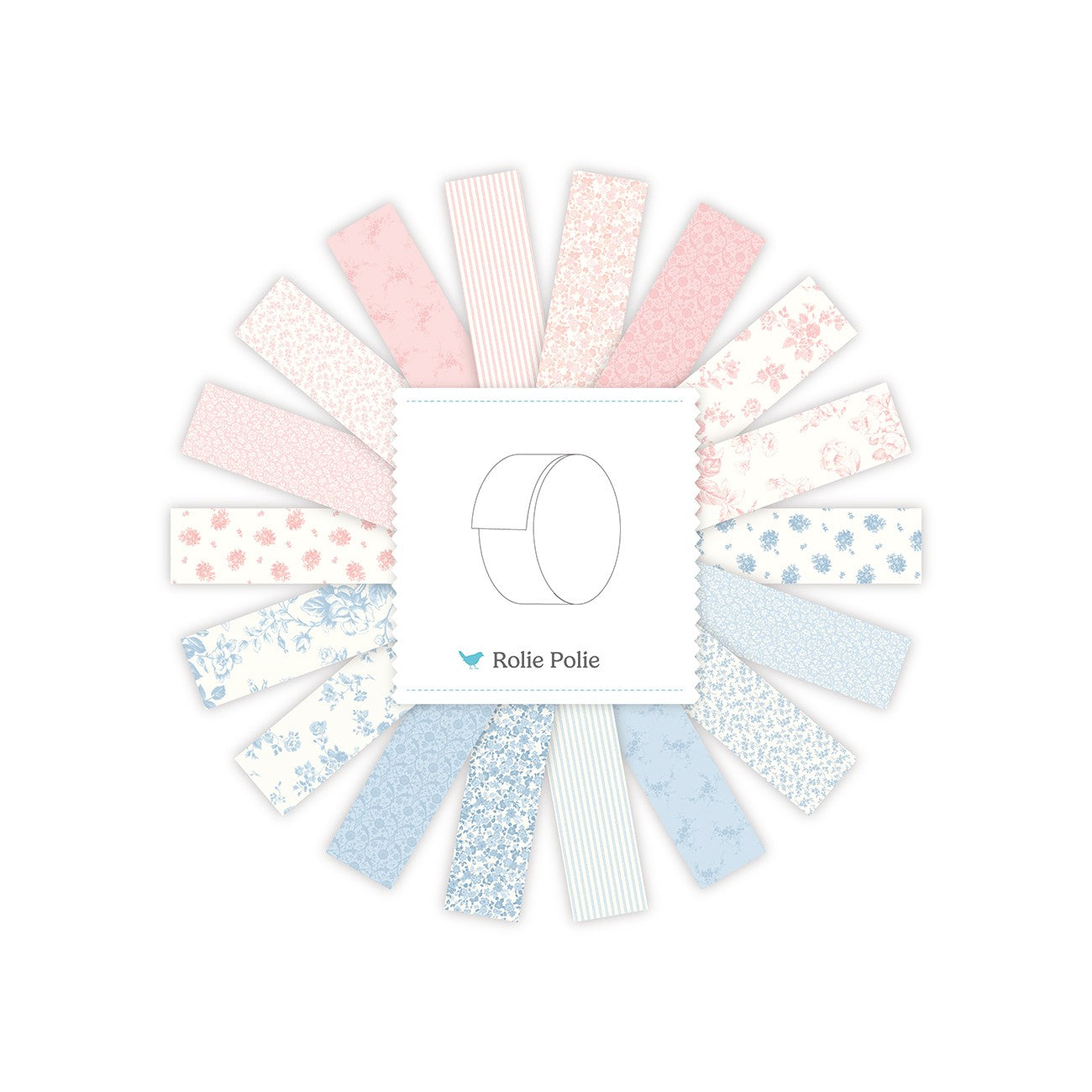 Rosewater Cottage 2.5 Inch Rolie Polie, 40 Pcs.