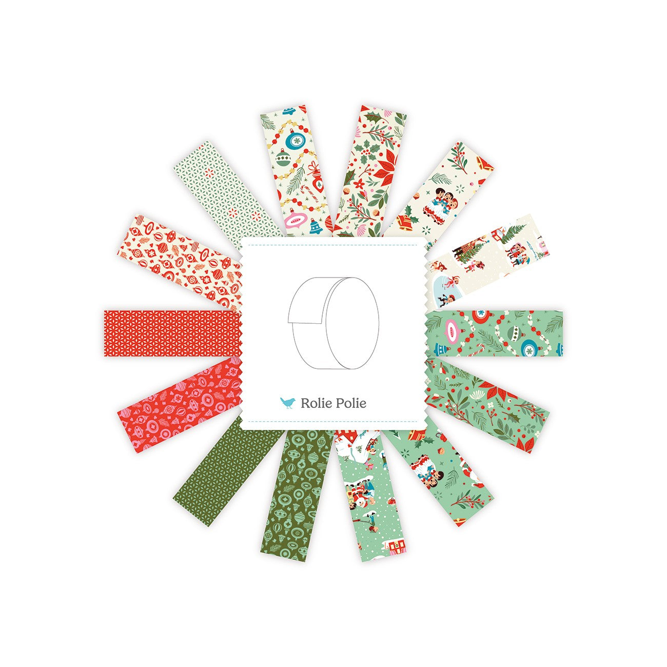 Christmas Cheer 2.5 Inch Rolie Polie, 40 Pcs.