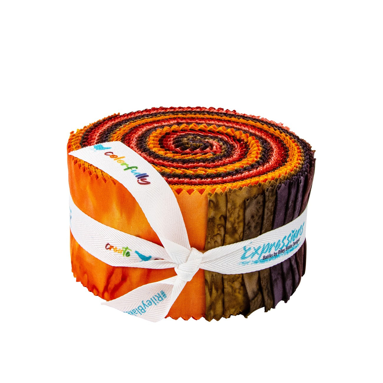 Batiks Hand-Dyes Warm Glow 2-1/2in Strips, 40pcs/bundle