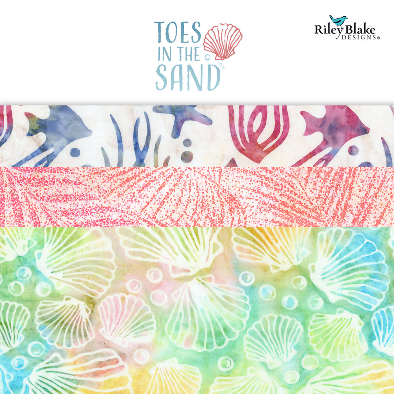 Batiks Toes in the Sand 2.5in Strips, 40pcs/bundle
