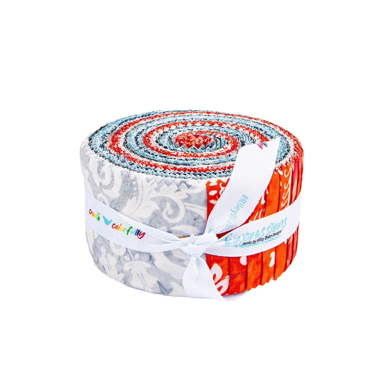 Batiks Decorator Style Americana 2.5 Inch Rolie Polie B, 40 Pcs.
