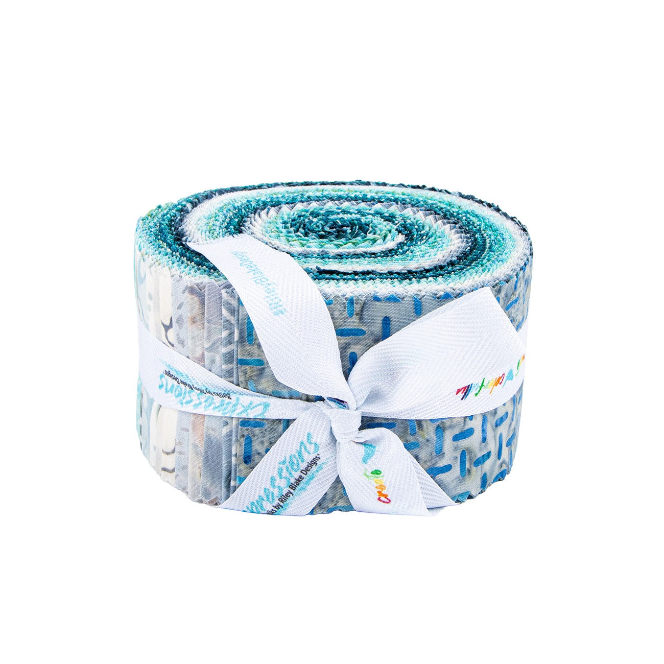 Batiks Silver Shores 2.5in Strips, 40pcs