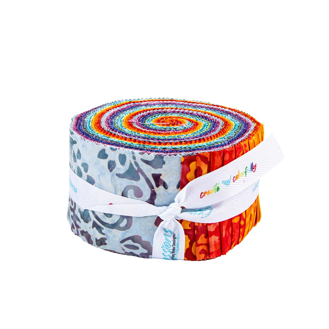 Batiks Swirl the Rainbow 2.5in Strips, 40pcs