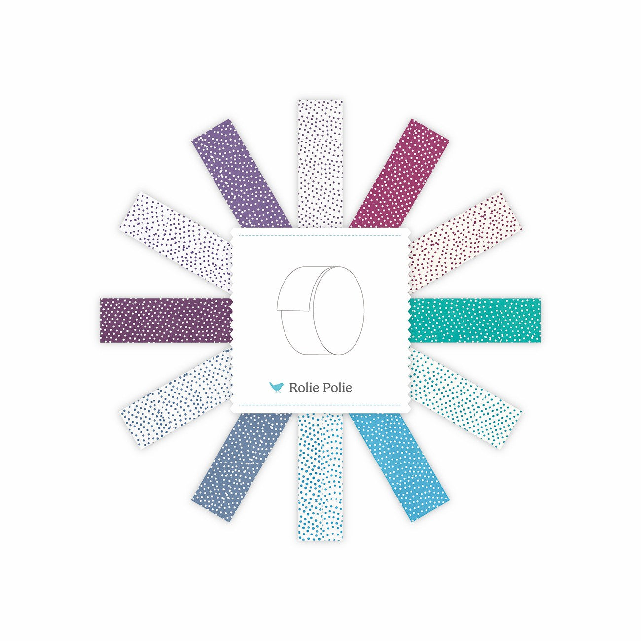 Batiks Mini Pops Berry 2.5 Inch Rolie Polie D, 40 Pcs.