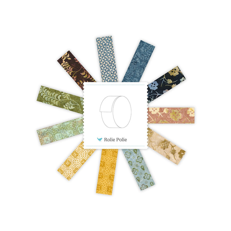 Batiks Rose Petal Buds 2.5 Inch Rolie Polie A, 40 Pcs.