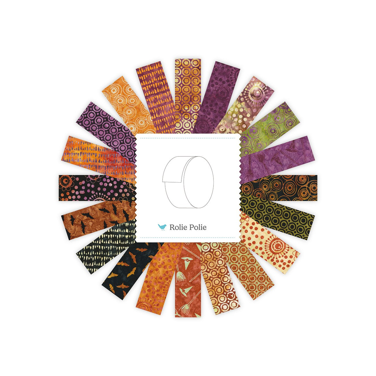 Batiks Boo-tiks! 2.5 Inch Rolie Polie 40 Pcs.
