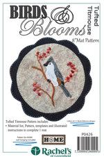 Tufted Titmouse Mat Pattern