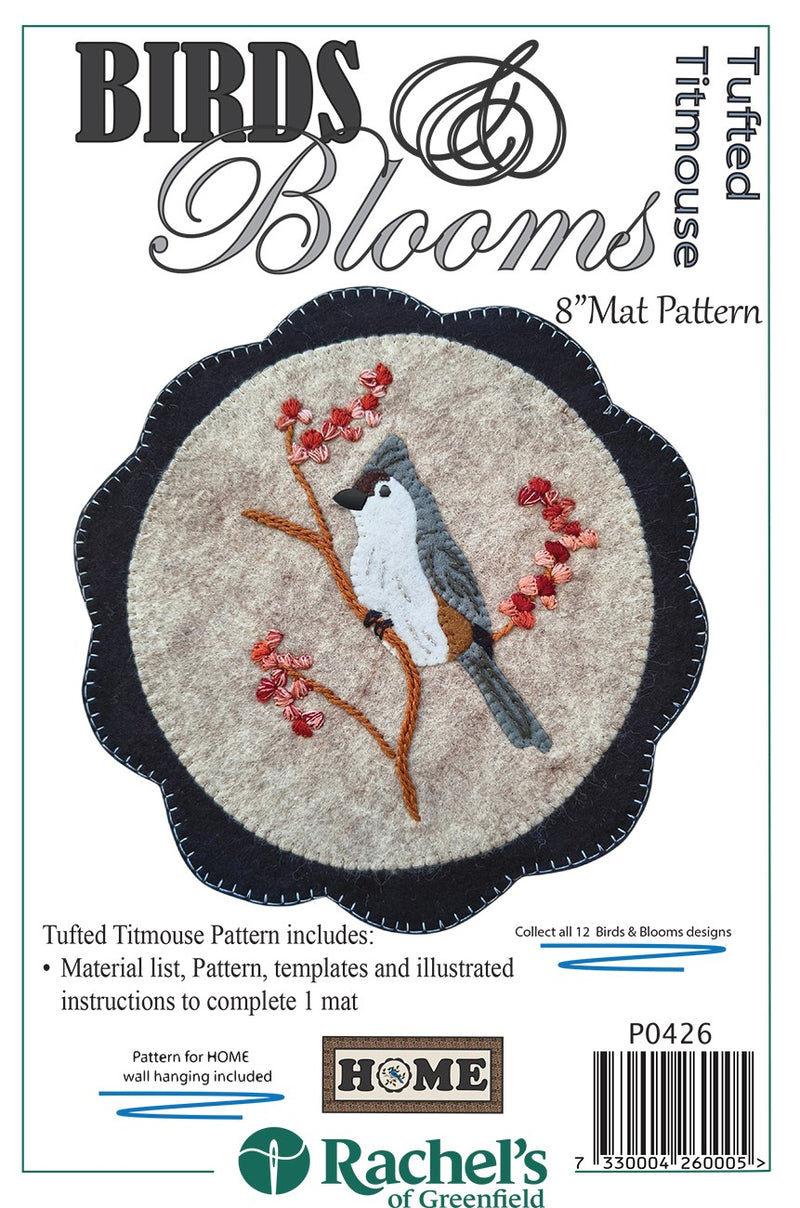 Tufted Titmouse Mat Pattern