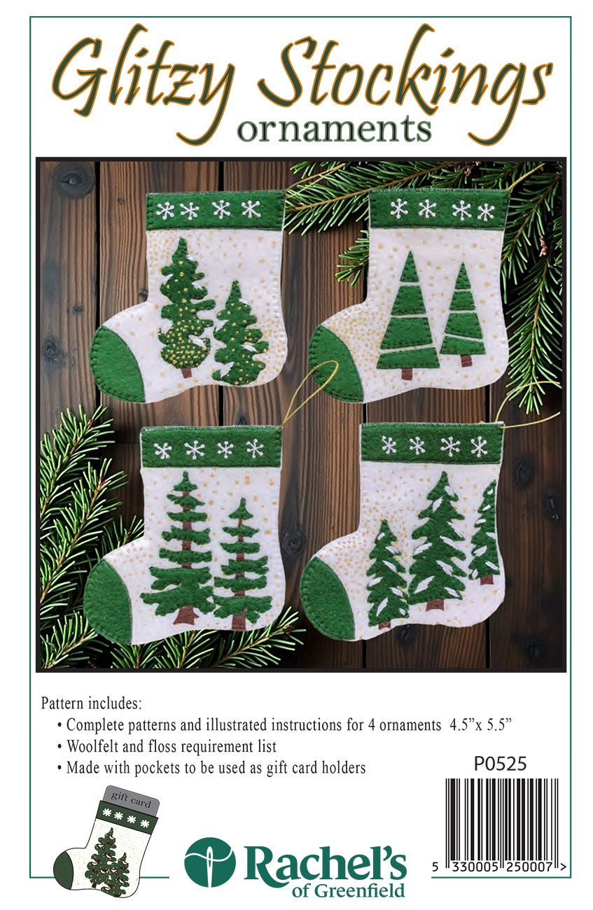 Glitzy Stockings Ornaments Pattern