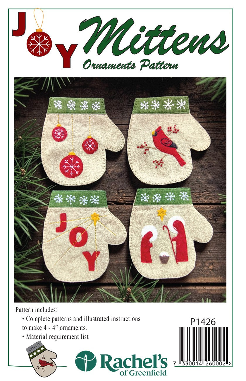 Joy Mittens Ornament Pattern