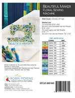 Beautiful Maker Floral Sewing Machine