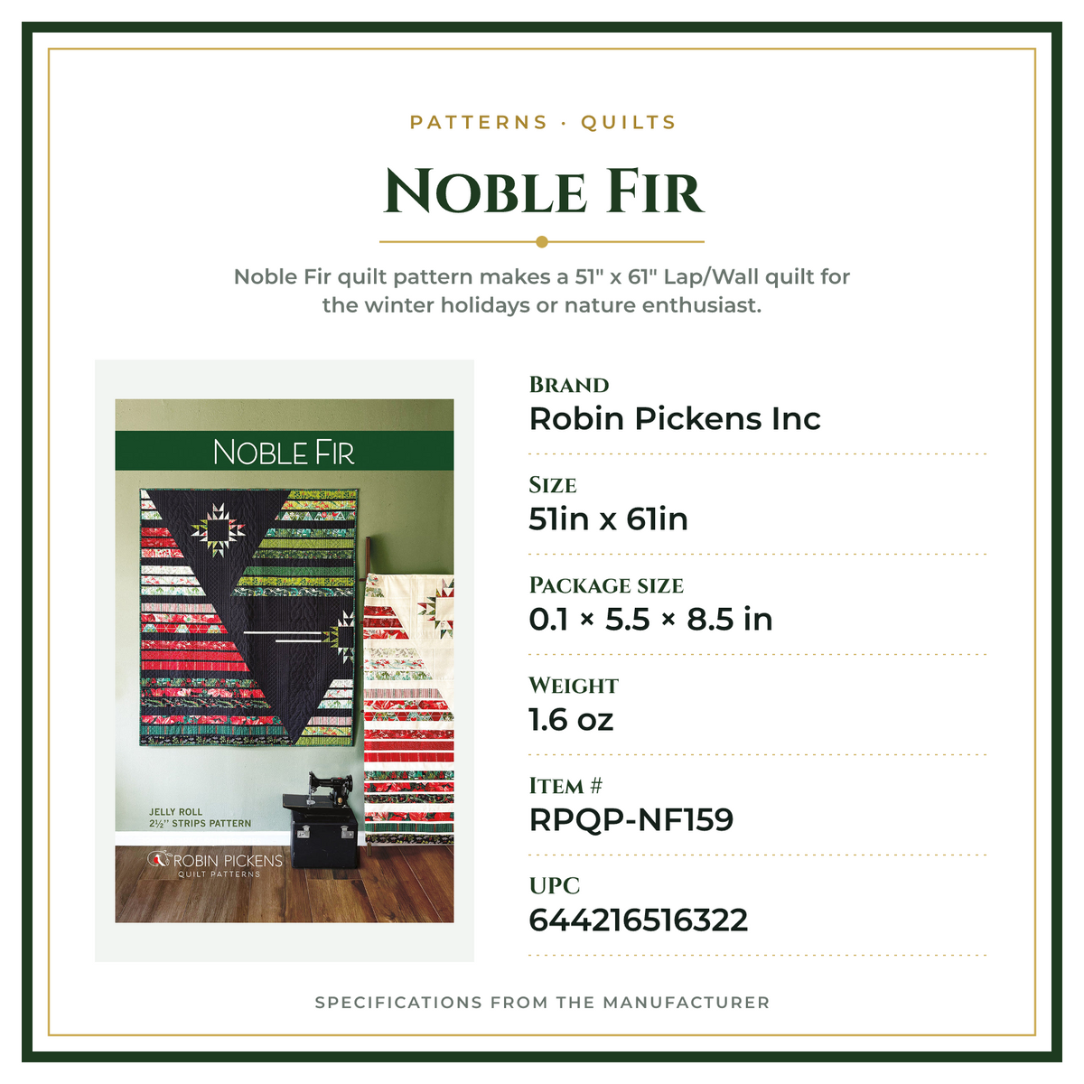 Product Specifications – Noble Fir