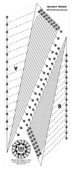 Skinny Robin 16 Point Mariner's Compass Book and Ruler Combo