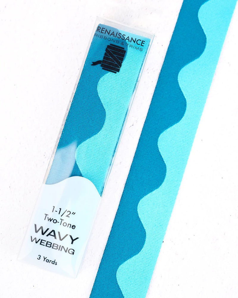 Wavy Webbing Aquamarine 1-1/2in x 3yds
