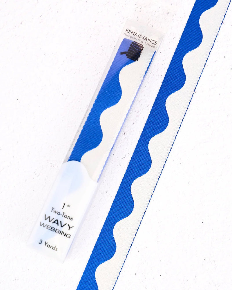 Wavy Webbing Cobalt 1in x 3yds
