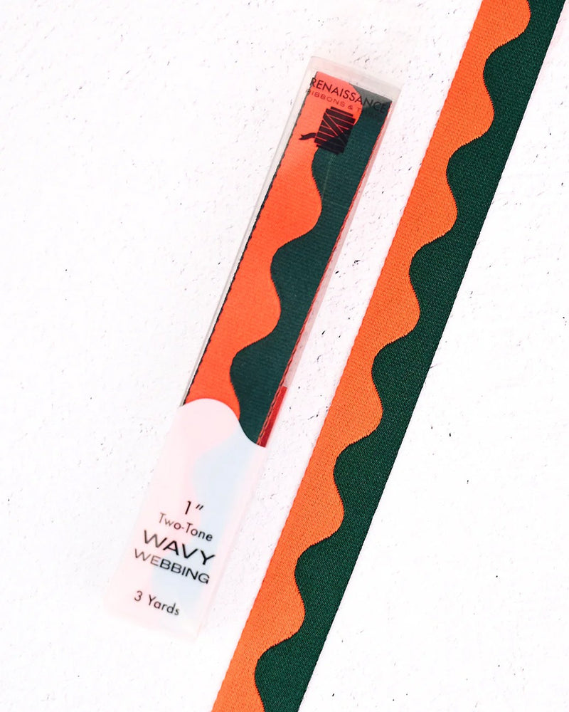 Wavy Webbing Croton 1in x 3yds