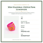 Product Specifications – 30in Handbag Zipper Pink Lemonade