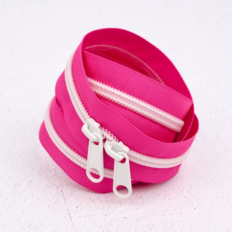 30in Handbag Zipper Acid Pink