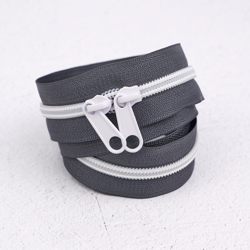 30in Handbag Zipper Ash