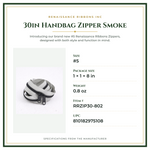 Product Specifications – 30in Handbag Zipper Smoke
