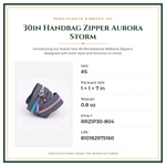 Product Specifications – 30in Handbag Zipper Aurora Storm