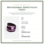 Product Specifications – 30in Handbag Zipper Velvet Violet