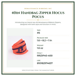 Product Specifications – 40in Handbag Zipper Hocus Pocus