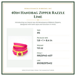 Product Specifications – 40in Handbag Zipper Razzle Lime