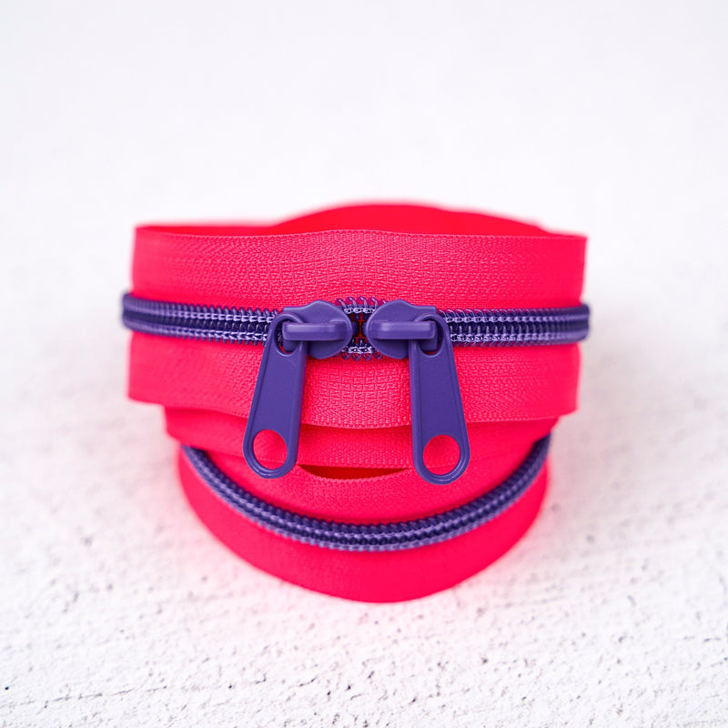 40in Handbag Zipper Raspberry Rave