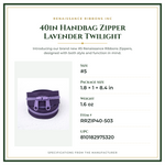 Product Specifications – 40in Handbag Zipper Lavender Twilight