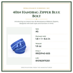 Product Specifications – 40in Handbag Zipper Blue Bolt