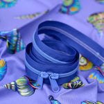 40in Handbag Zipper Blue Bolt