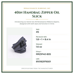 Product Specifications – 40in Handbag Zipper Oil Slick